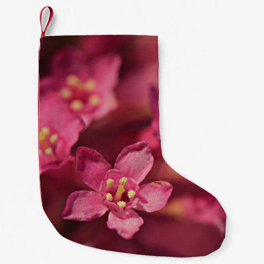 Schöne rosa Blume Kleiner Weihnachtsstrumpf (Vorderseite)