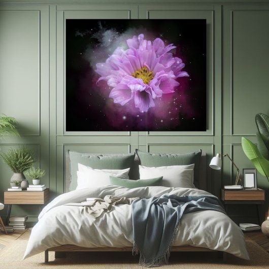 Schöne rosa Blume Minimalistisch Poster