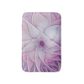 Schöne rosa Blume Moderne Abstrakte Fraktal Kunst, Badematte (Vorderseite Vertikal)