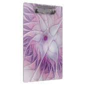 Schöne rosa Blume Moderne Abstrakte Fraktal Kunst, Klemmbrett (Rechts)