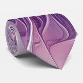 Schöne rosa Blume Moderne Abstrakte Fraktal Kunst, Krawatte (Gerollt)