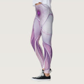 Schöne rosa Blume Moderne Abstrakte Fraktal Kunst, Leggings (Links)