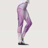 Schöne rosa Blume Moderne Abstrakte Fraktal Kunst, Leggings (Rechts)