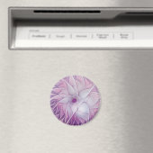 Schöne rosa Blume Moderne Abstrakte Fraktal Kunst, Magnet (In Situ (Geschirrspüler))