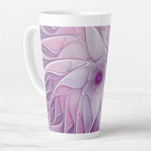Schöne rosa Blume Moderne Abstrakte Fraktal Kunst, Milchtasse