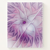 Schöne rosa Blume Moderne Abstrakte Fraktal Kunst, Notizblock (Rückseite)