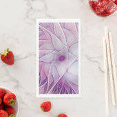 Schöne rosa Blume Moderne Abstrakte Fraktal Kunst, Serviette (Beispiel)