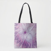 Schöne rosa Blume Moderne Abstrakte Fraktal Kunst, Tasche (Vorderseite)