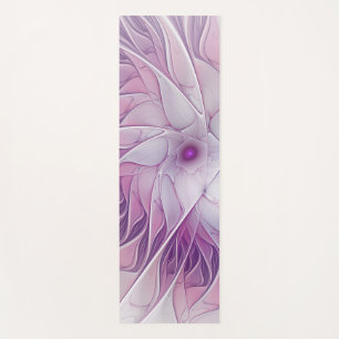 Schöne rosa Blume Moderne Abstrakte Fraktal Kunst, Yogamatte