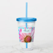 Schöne rosa Blume Nah Foto Akryltumor Acryltrinkbecher (Vorderseite)