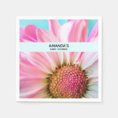 Schöne rosa Blume Nah Foto Babydusche Serviette (Vorderseite)