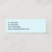 Schöne rosa Blume Nah Foto Mini Business Mini Visitenkarte (Rückseite)