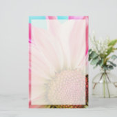 Schöne rosa Blume Nah Up Foto Briefpapier (Stehend Vorderseite)