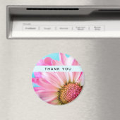 Schöne rosa Blume Nah Up Foto Danke Magnet (In Situ (Geschirrspüler))