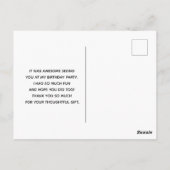 Schöne rosa Blume Nah Up Foto Danke Postkarte (Rückseite)