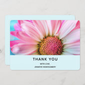 Schöne rosa Blume Nah Up Foto Dankeskarte (Vorne/Hinten)