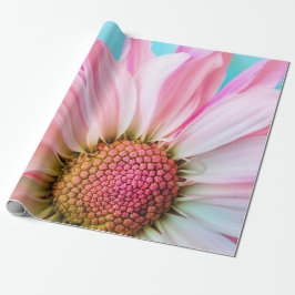 Schöne rosa Blume Nah Up Foto Geschenkpapier