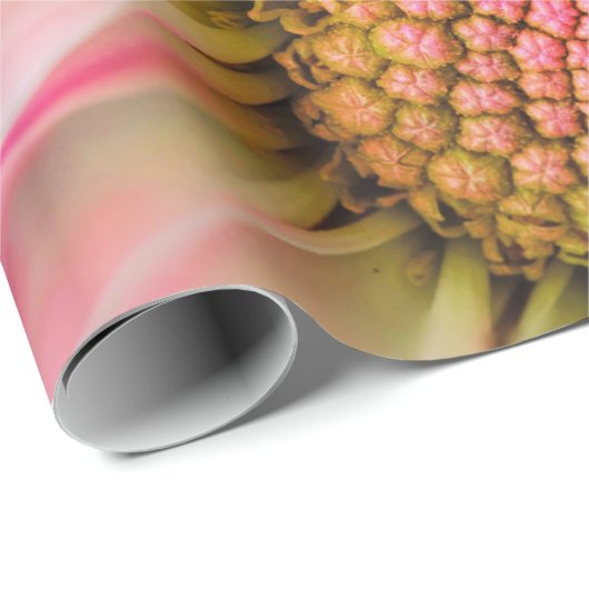 Schöne rosa Blume Nah Up Foto Geschenkpapier (Rolleneckpunkt)