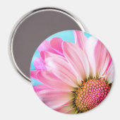 Schöne rosa Blume Nah Up Foto Magnet (Vorderseite/Rückseite)