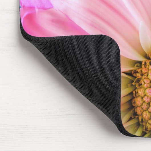 Schöne rosa Blume Nah Up Foto Mousepad (Ecke)
