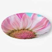 Schöne rosa Blume Nah Up Foto Pappteller (Schrägansicht)