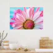 Schöne rosa Blume Nah Up Foto Poster (Küche)