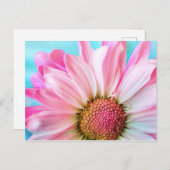 Schöne rosa Blume Nah Up Foto Postkarte (Vorne/Hinten)