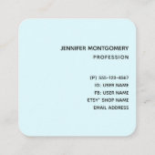 Schöne rosa Blume Nah Up Foto Quadratische Visitenkarte (Rückseite)