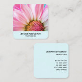 Schöne rosa Blume Nah Up Foto Quadratische Visitenkarte (Vorne/Hinten)