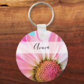 Schöne rosa Blume Nah Up Foto Schlüsselanhänger (Vorderseite)