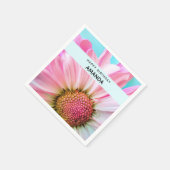 Schöne rosa Blume Nah Up Foto Serviette (Ecke)