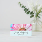 Schöne rosa Blume Nah Up Foto Visitenkarte (Stehend Vorderseite)