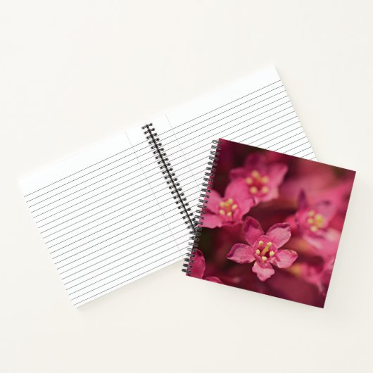 Schöne rosa Blume Notizblock (Innenseite)