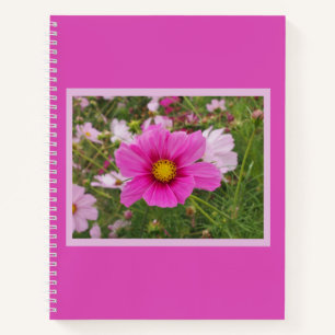 Schöne rosa Blume Notizblock