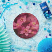 Schöne rosa Blume Pappteller (Party)