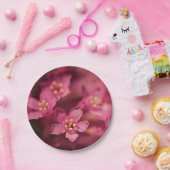 Schöne rosa Blume Pappteller (Party)