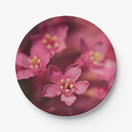 Schöne rosa Blume Pappteller