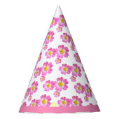 Schöne rosa Blume Partyhütchen (Vorderseite)