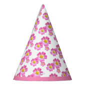 Schöne rosa Blume Partyhütchen (Links)