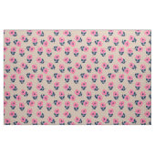 Schöne rosa Blume Polka Dots Muster Stoff (Fat Quarter (45,7 x 55,9 cm))