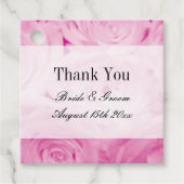 Schöne Rosa Blume Printdesign Hochzeit Geschenkanhänger (Vorderseite)