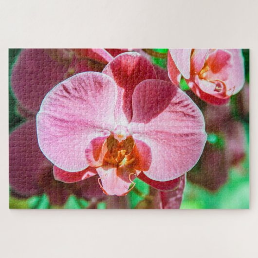 Schöne rosa Blume Puzzle (Horizontal)