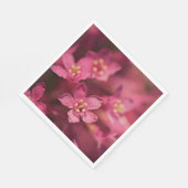 Schöne rosa Blume Serviette (Ecke)