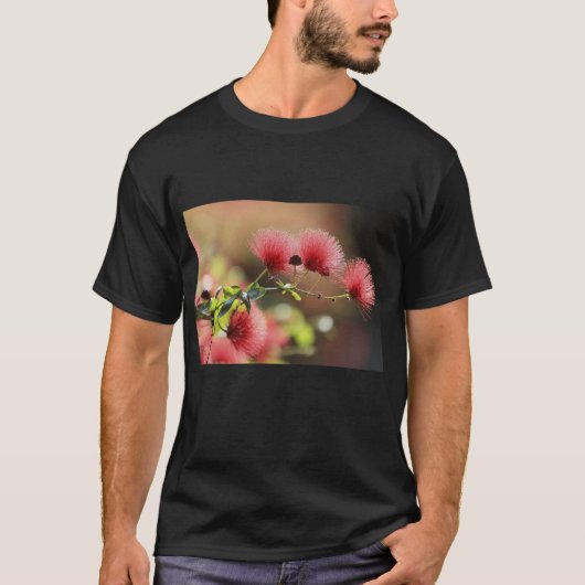 Schöne rosa Blume T-Shirt (Vorderseite)