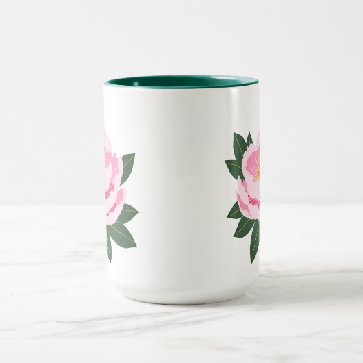 Schöne rosa Blume Tasse (Zentrum)