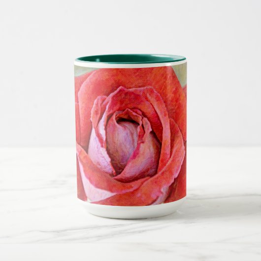 Schöne Rosa Blume Tasse Cup (Zentrum)