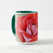 Schöne Rosa Blume Tasse Cup (Vorderseite Links)