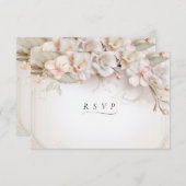 Schöne rosa Blume UAWG RSVP Karte (Vorne/Hinten)