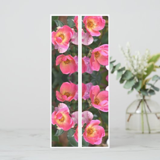 Schöne rosa Blume Zwei Lesezeichen (Stehend Vorderseite)