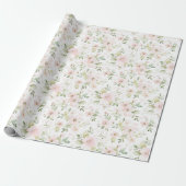 Schöne rosa Blumen Geburtstag Geschenkpapier (Ungerollt)